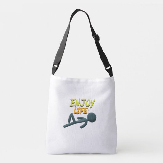 Geniet van het leven crossbody tas (Achterkant)