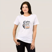 Geniet van het leven en vissen Tri-Blend shirt (Voorkant volledig)