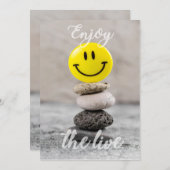 Geniet van het leven! feestdagenkaart (Voorkant / Achterkant)