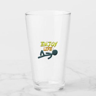 Geniet van het leven glas