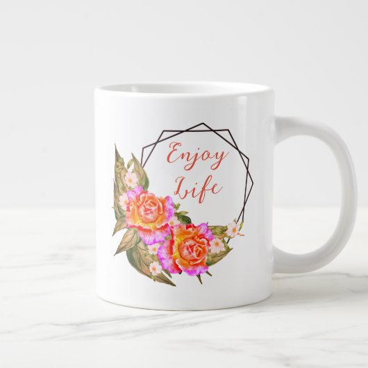 Geniet van het leven grote koffiekop (Rechts)