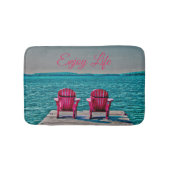 Geniet van het leven in de bijtende bijkomstige ha badmat (Voorkant)