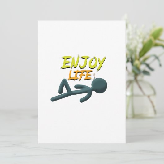 Geniet van het leven kaart (Staand voorkant)