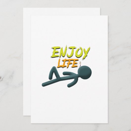 Geniet van het leven kaart (Voorkant / Achterkant)