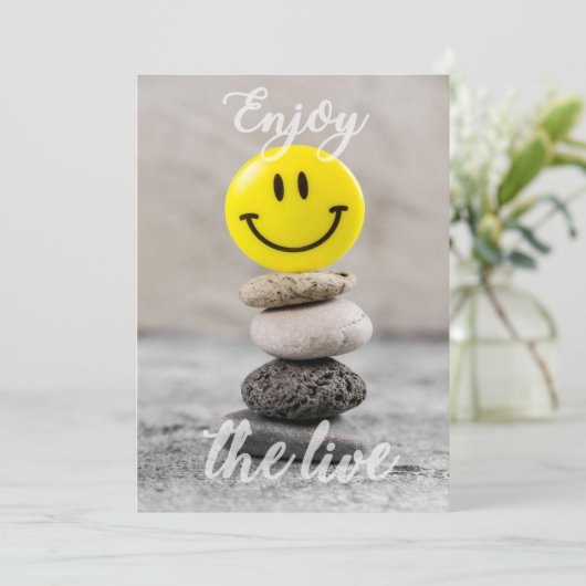 Geniet van het leven! kaart (Staand voorkant)