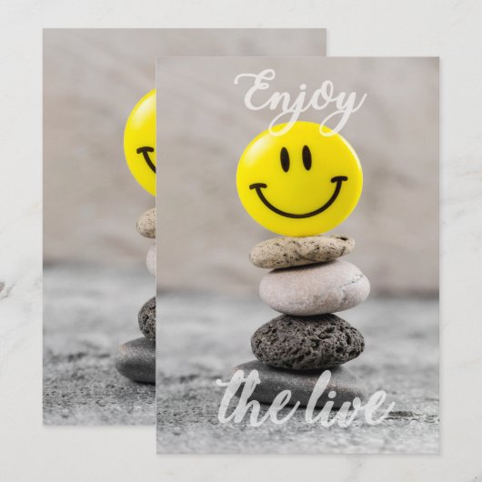 Geniet van het leven! kaart (Voorkant / Achterkant)