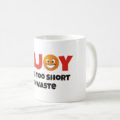 Geniet van het leven koffiemok (Voorkant rechts)