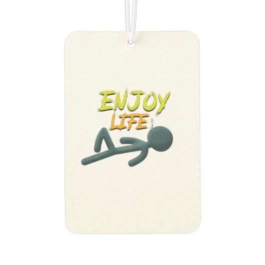 Geniet van het leven luchtverfrisser (Achterkant)