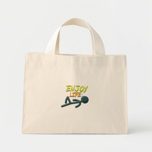 Geniet van het leven mini tote bag (Voorkant)