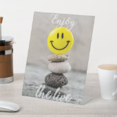 Geniet van het leven! reclamebord met voetstuk (Insitu)