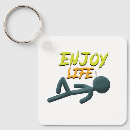 Geniet van het leven sleutelhanger (Voorkant)