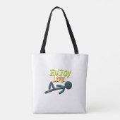 Geniet van het leven tote bag (Achterkant)
