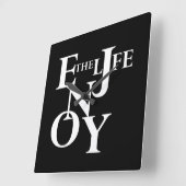 Geniet van het leven vierkante klok (Hoek)