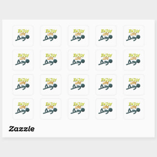 Geniet van het leven vierkante sticker