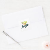 Geniet van het leven vierkante sticker (Envelop)