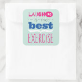 Geniet van het leven vierkante sticker (Tas)