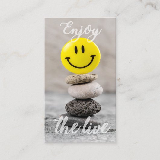 Geniet van het leven! visitekaartje (Voorkant)
