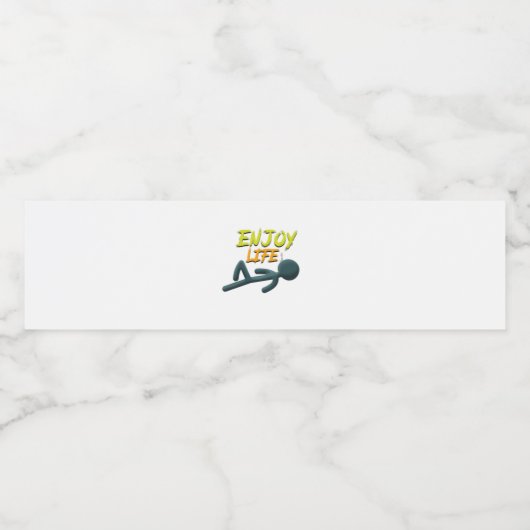 Geniet van het leven waterfles etiket (Enkel label)