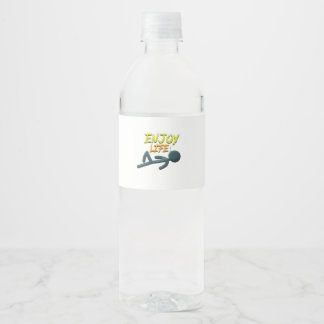 Geniet van het leven waterfles etiket