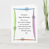 Geniet van het moment 70ste verjaardag kaart (Voorkant)