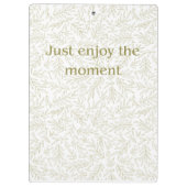 "Geniet van het Moment" Botanische Mindfulness Har Klembord (Achterkant)