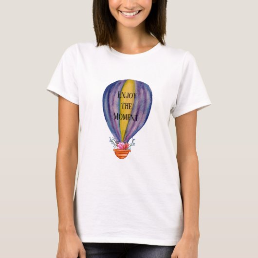 Geniet van het moment Waterverf kunst T-shirt (Voorkant)