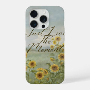 Geniet Van Het Moment Zonnebloemveld Esthetiek iPhone 15 Pro Case