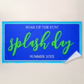 Geniet van het plezier | Summer Splash Day | ultra Strandlaken (Voorkant)