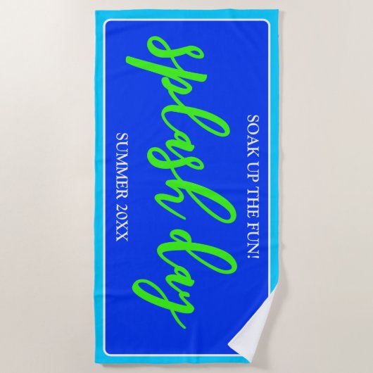 Geniet van het plezier | Summer Splash Day | ultra Strandlaken (Voorkant)