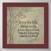 Geniet van het Poster Kleine dingen (Voorkant)