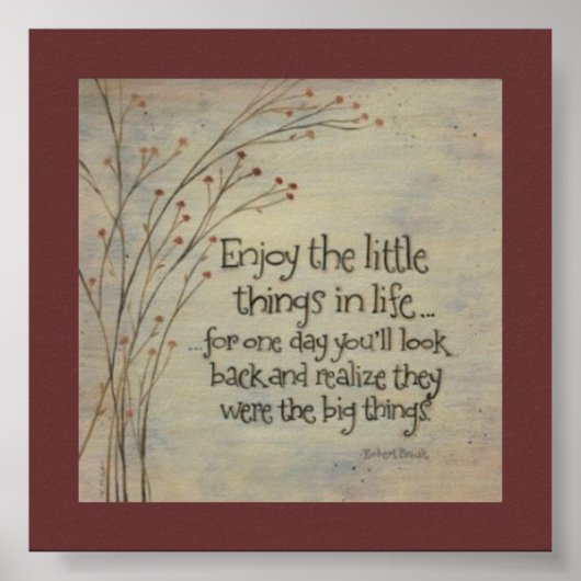 Geniet van het Poster Kleine dingen (Voorkant)