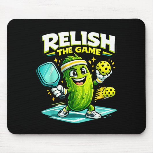 Geniet van het spel grappige pickleball pickle spe muismat (Voorkant)