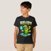 Geniet van het spel grappige pickleball pickle spe t-shirt (Voorkant volledig)
