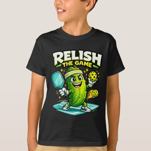 Geniet van het spel grappige pickleball pickle spe t-shirt (Voorkant)