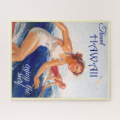 Geniet van het Surf Hawaii Travel Poster Legpuzzel (Horizontaal)