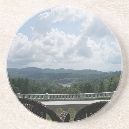 Geniet van het Uitzicht! Zandsteen Onderzetter (Voorkant)