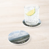 Geniet van het Uitzicht! Zandsteen Onderzetter (Zijkant)