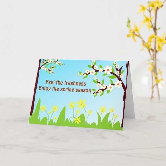 Geniet van het voorjaar - Kaart (Gele Bloem)