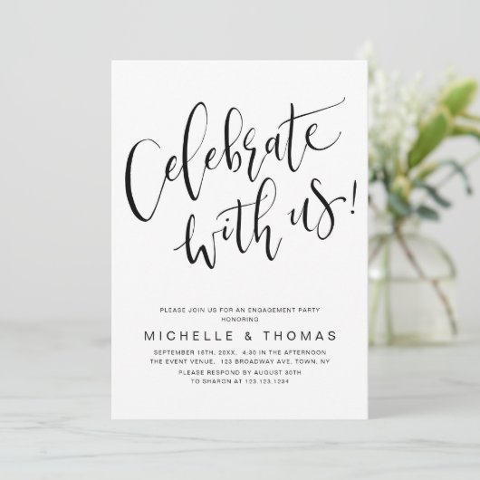 Geniet van het zwarte witte moderne, eenvoudige Am Kaart (Staand voorkant)