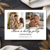 Geniet van Holly Jolly Christmas van onze gekke fa Feestdagenkaart