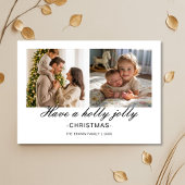 Geniet van Holly Jolly Christmas van onze gekke fa Feestdagenkaart
