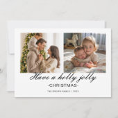 Geniet van Holly Jolly Christmas van onze gekke fa Feestdagenkaart (Voorkant)