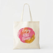Geniet van Inspirerend Canvas tas (Voorkant)