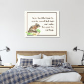 Geniet van Inspirerend Quote Chipmunk Canvas Afdruk (Insitu (Slaapkamer))