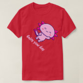 geniet van je dag met axolotl t-shirt (Design voorkant)