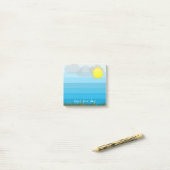 Geniet van je dag  Zon Wolken en Groen Gras Post-it® Notes (Op bureau)