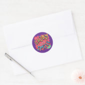 Geniet van je glimlach (dat doe ik) ronde sticker (Envelop)