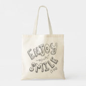 Geniet van je glimlach (dat doe ik) tote bag (Achterkant)