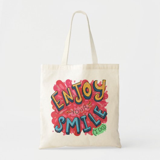Geniet van je glimlach (dat doe ik) tote bag (Voorkant)