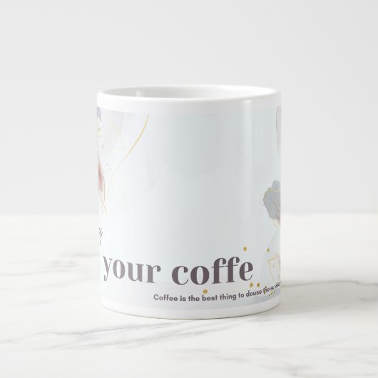 Geniet van je koffie grote koffiekop (Voorkant)